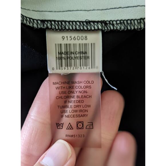 Vince Camuto Size Small Colorblock Blouse Shirt Black Blue Green White Zipper - Picture 7 of 7